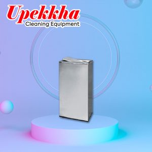 Flip top rectangle steel dustbin in the color of silver