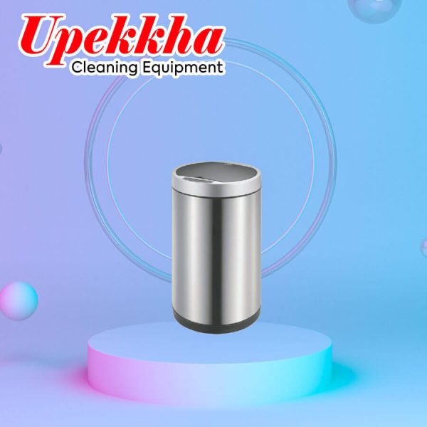 Upekkha brand of round silver sensor bin