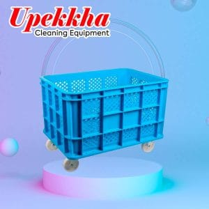 Upekkha V-BIN.SC02 blue laundry trolley with wheels.