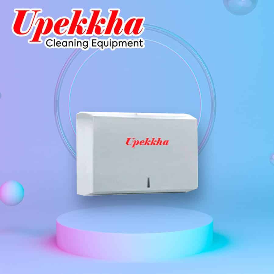 Upekkha V-P-TD.05 rectangular silver stainless steel c-fold hand tissue dispenser.