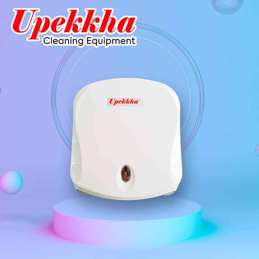 Upekkha V-P-TD.6 white plastic c-fold hand tissue dispenser.