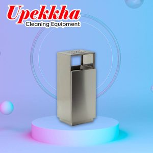Upekkha V-BIN-E01 rectangular stainless steel bin.