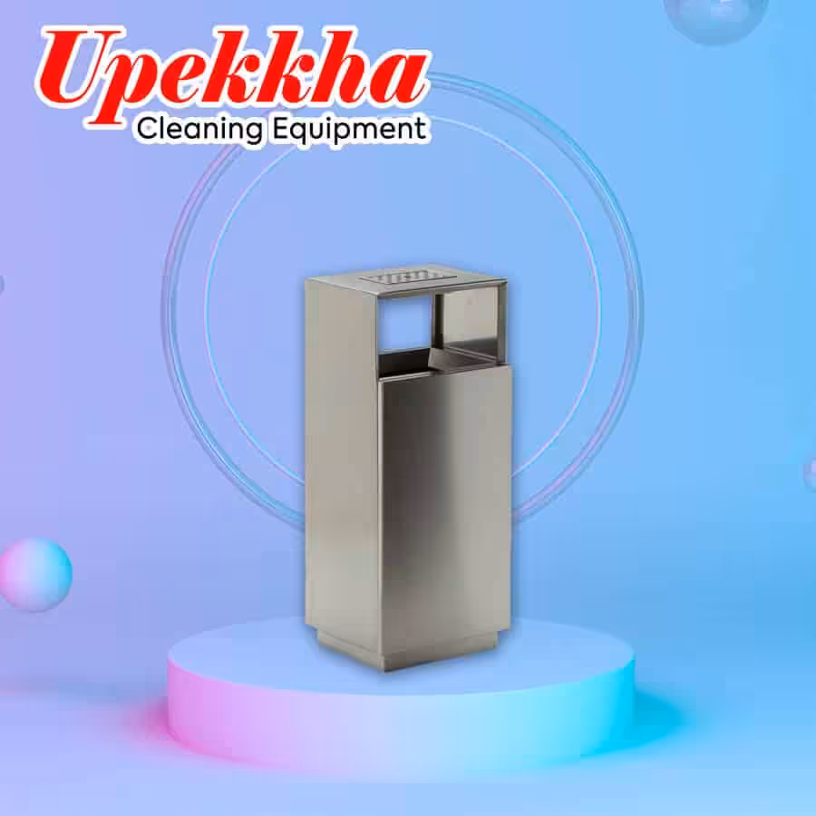 Upekkha V-BIN-E01 rectangular stainless steel bin.