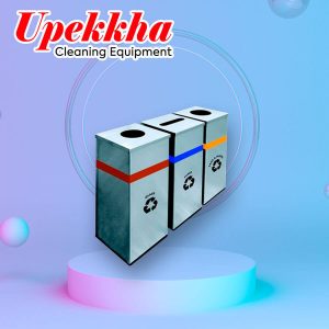 Upekkha V-BIN.RC08 stainless steel square cuboid recycle bins.