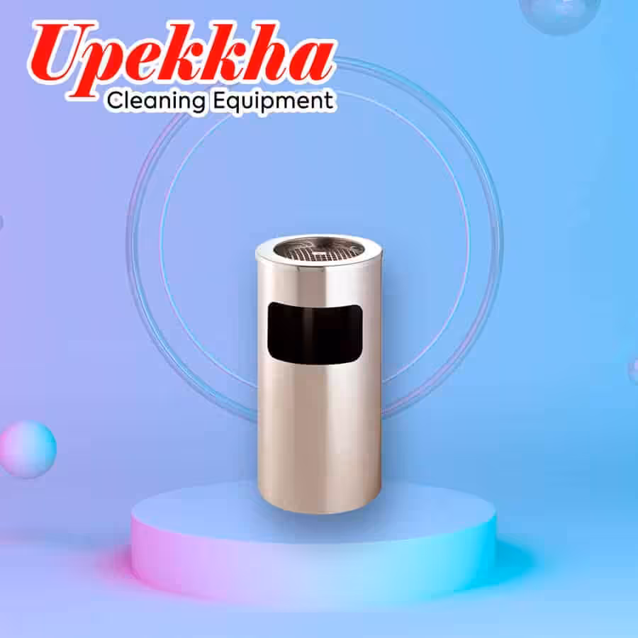 Upekkha V-BIN.S12 stainless steel round astray bin.