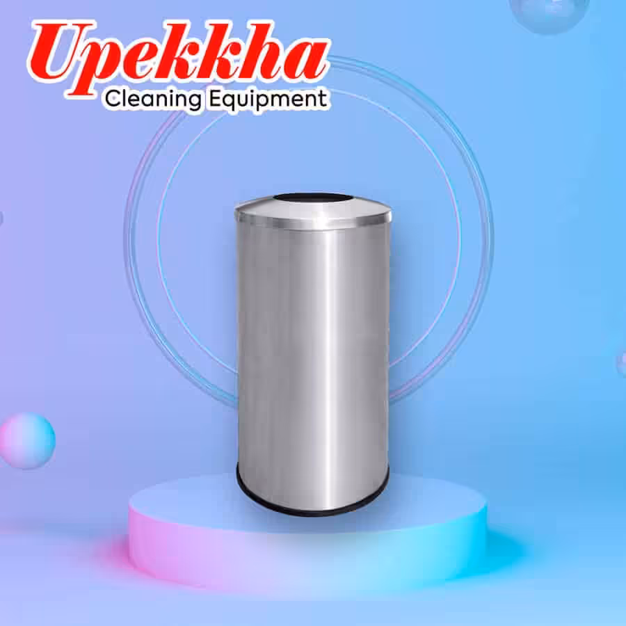 Upekkha V-BIN.S13 stainless steel round open top bin.