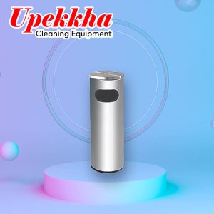 Upekkha V-BIN.S4 stainless steel round flat top bin.