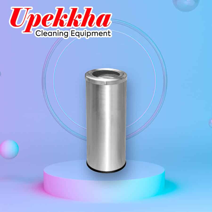 Upekkha V-BIN.S6 stainless steel round open top bin.