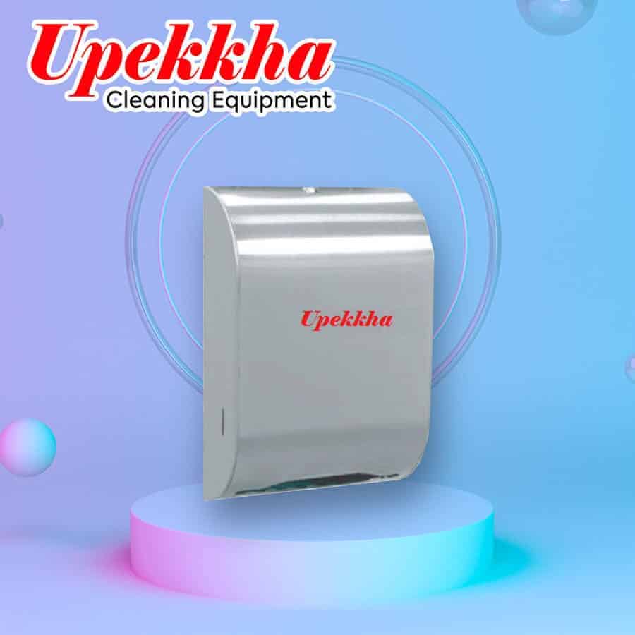 Upekkha V-P-TD.04 rectangular stainless steel c-fold hand tissue dispenser.