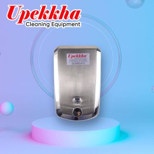 Upekkha V-SD1000 brushed stainless steel soap dispenser.