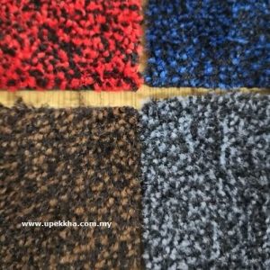 Cotton dust mat in the color of blue, red, brown and grey