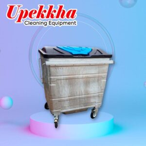 1100L hot dipped galvanized garbage bin with wheels and lid