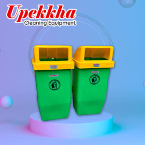 Polyethylene hanging garbage bin for outdoor use