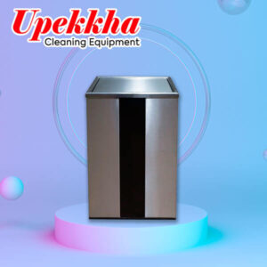 Rectangular stainless steel powder coated garbage bin with open top