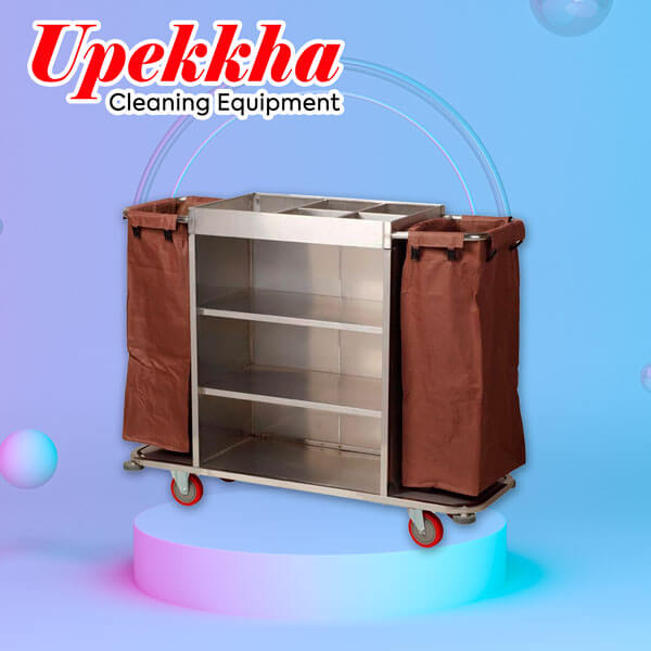 Stainless steel maid housekeeping trolley cart
