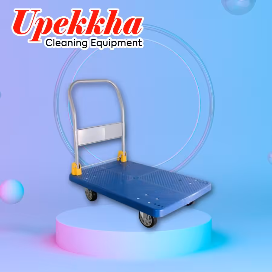 Upekkha blue foldable platform trolley.