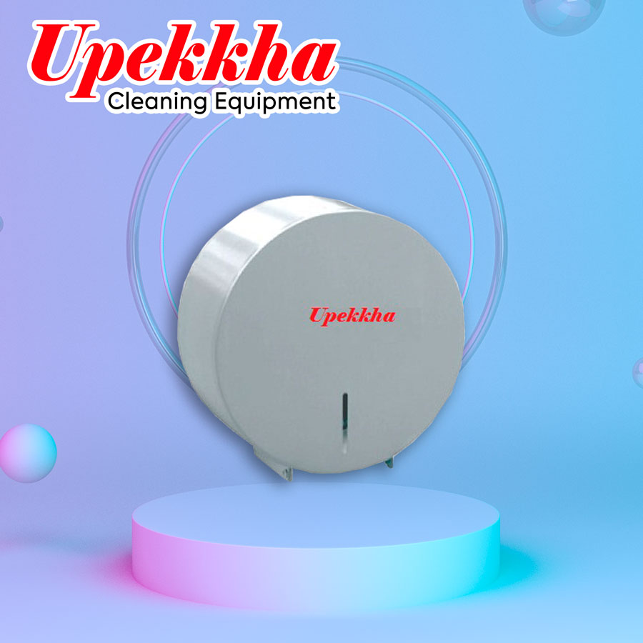Upekkha silver round stainless steel tissue dispenser..