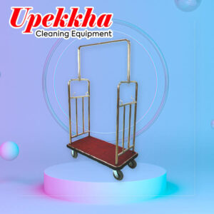 Upekkha V-BC.04 hotel porter's silver birdcage trolley.