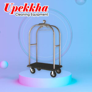 Upekkha V-BC.05 hotel porter's silver birdcage trolley.