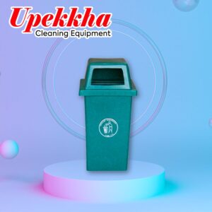 Upekkha V-BIN-36 green polyethylene bin with side entry.