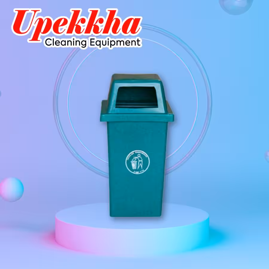 Upekkha V-BIN-36 green polyethylene bin with side entry.